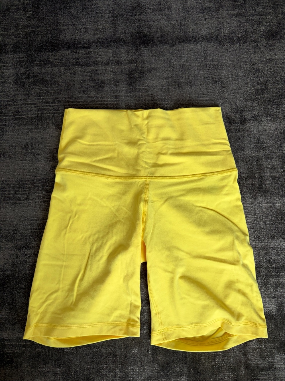 TNA High-Rise Yellow Bike Shorts